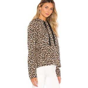 Anthropologie Velvet by Graham & Spencer Leopard Hoodie